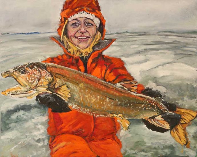 Rebecca Velde Painting   Ice Fishing