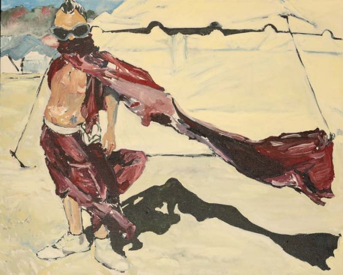 Rebecca Velde Painting   Robert at Burning Man